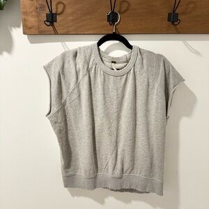 Free People Gray Muscle Tee